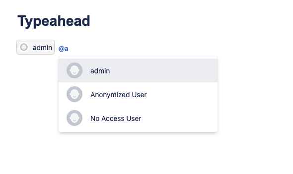 user type-ahead