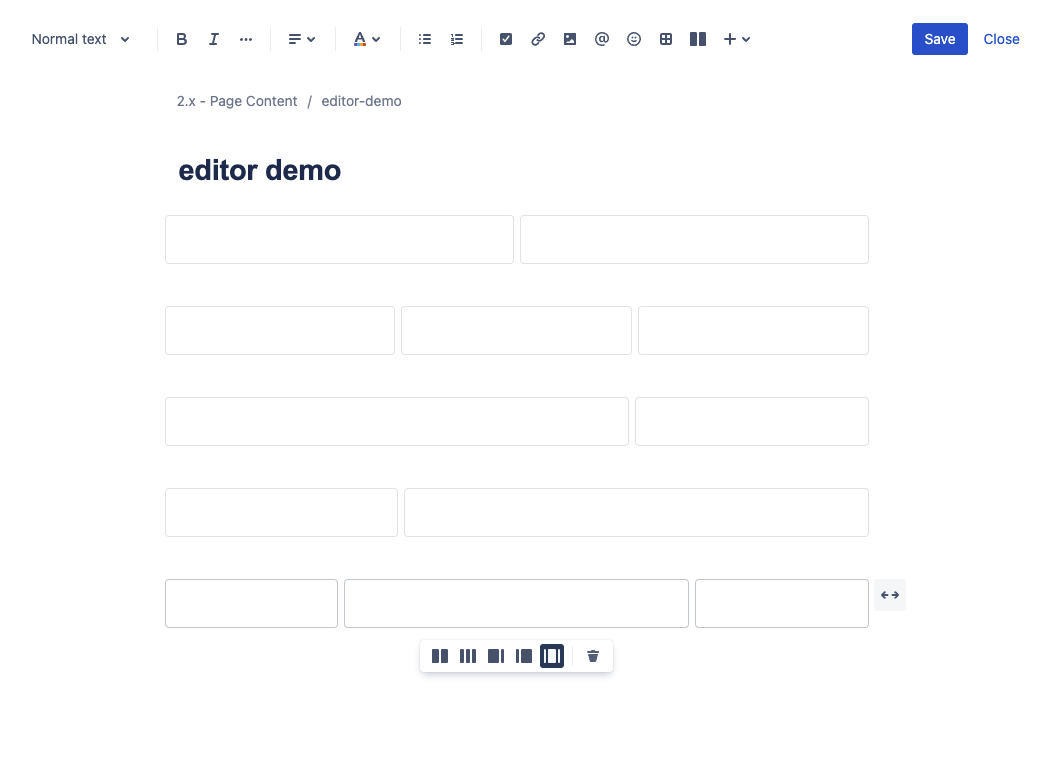 column macro + options