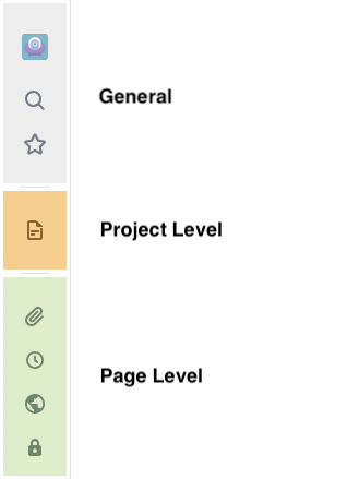 sidebar samples - project level vs page list vs page level